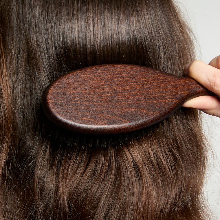 Brosse à cheveux en poils de sanglier